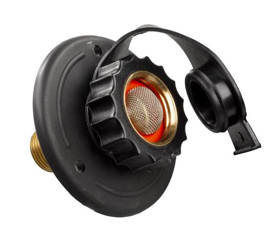 Fresh Water Inlet 62265 Lead Free Brass Check Valve - Black - With Rubber Dust Cap