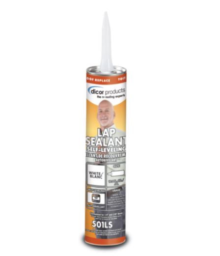 12 Pack Dicor 501LSW-1 Self-Leveling Lap Sealant White 10.3 Oz