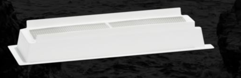 Refrigerator Roof Vent Cap With Base and Cover 3311236.000 Plastic Polar White