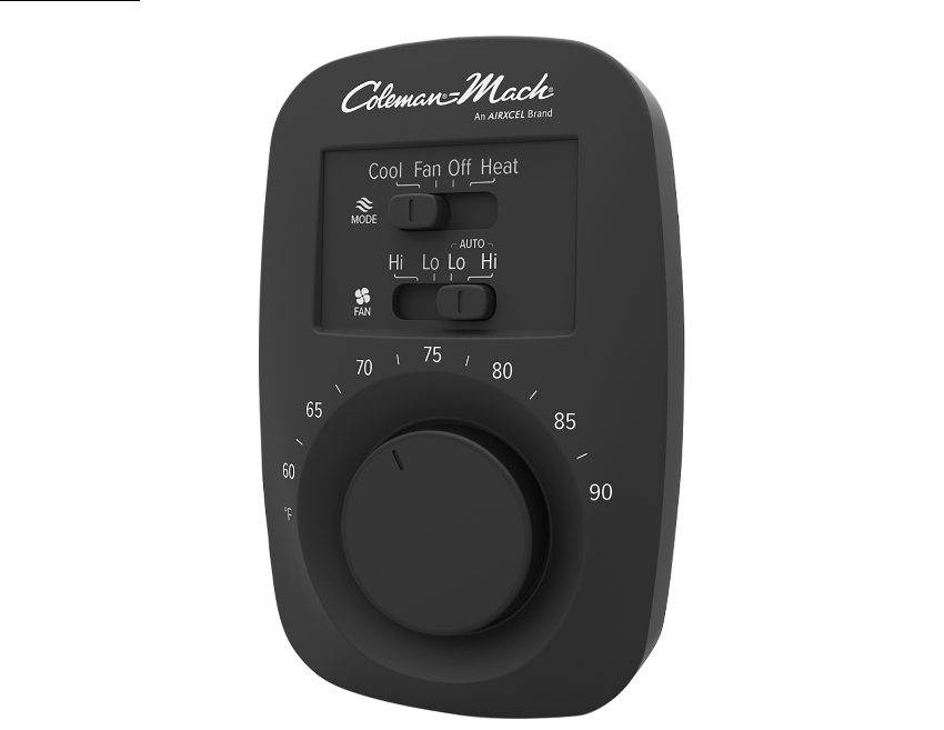 Coleman Mach 9420-351 Wall Thermostat Single Stage For Heat/ Cool Control Mechanical Readout