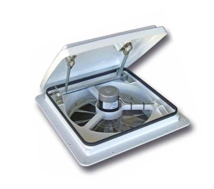 MaxxAir Powered Vent With Thermostat 00-04000K White For Seasonal and Fulltime