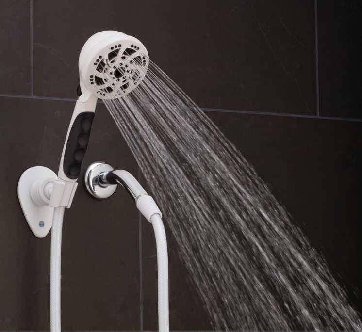 White Oxygenics 92789 Fury RV Hand held Shower Head 5 Flow Control Settings Brand New