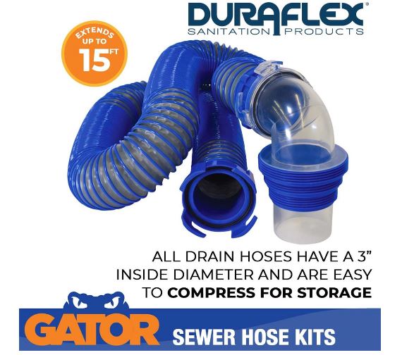 Duraflex 22005 Sewer Hose Gator 15 Foot Extended Length