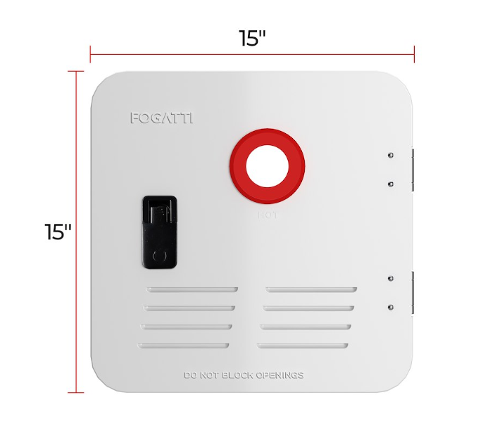 Fogatti FSWD-1515/WHITE Water Heater Access Door InstaShower 8 plus
