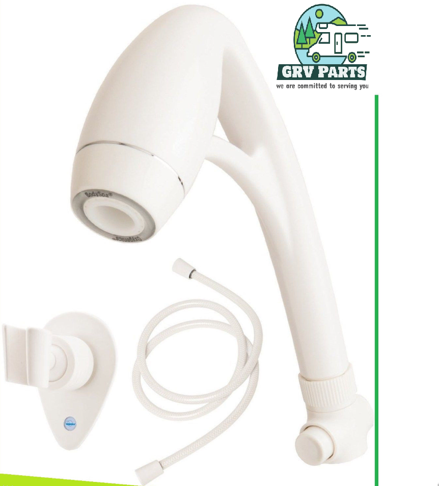 Oxygenics BodySpa RV Shower Head With SmartPause Shut-Off Valve  1.8 GPM  White