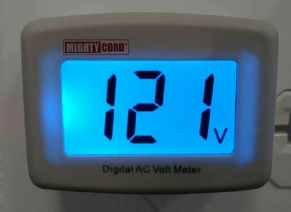 RV, Boat Power Line Voltage Monitor Gauge, Digital Display 90 To 132 Volt AC