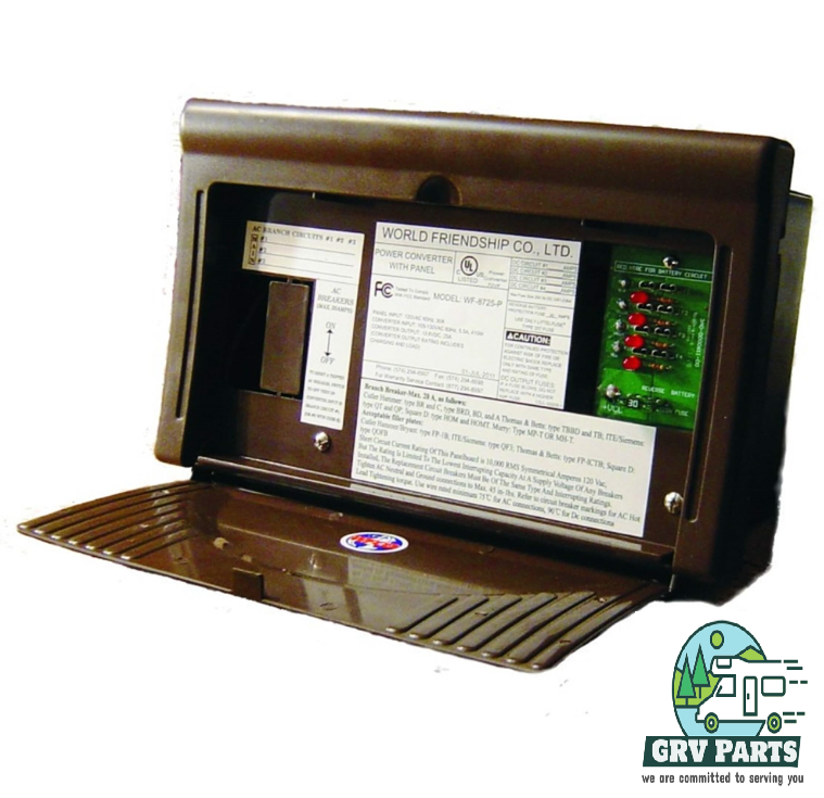 WFCO WF-8725-P Power Center Converter - 25 Amp - Brown For RV and Trailers