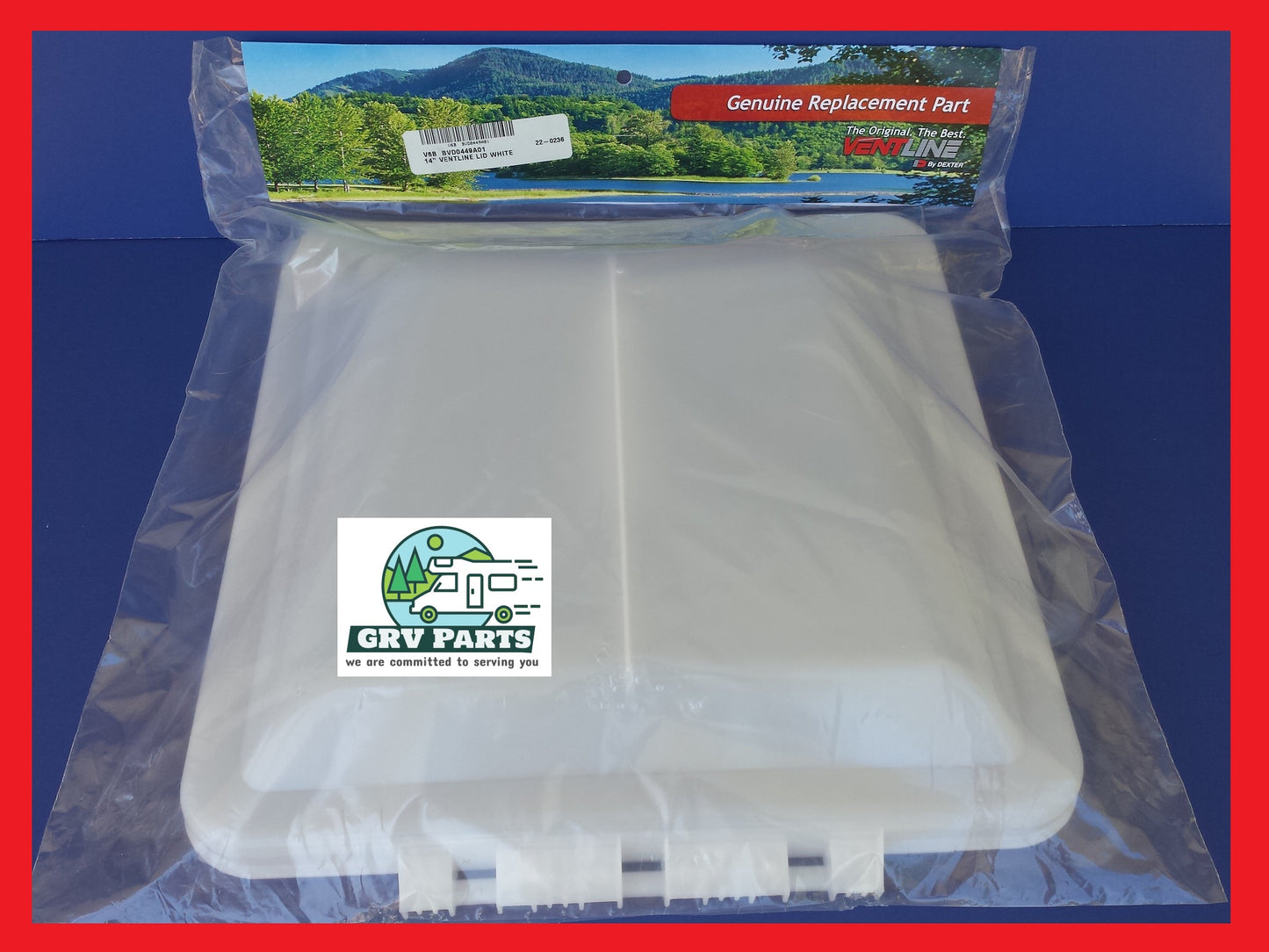 Ventline BVD0449-A01 New Style Replacement Roof Vent Lid White 14" x 14"