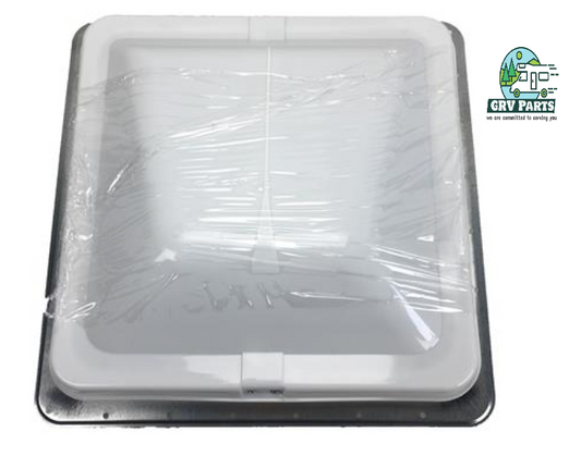 Heng's Industries Manual Opening Roof Vent 14 Inch x 14 Inch Without Fan White Lid