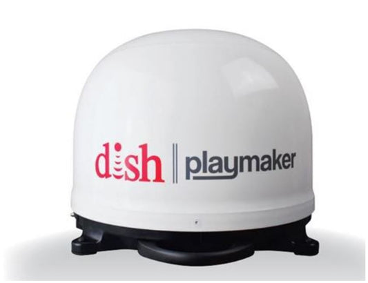 Dish Automatic Satellite Antenna - Playmaker-Portable - Powered By Receiver with Coax For One Receiver