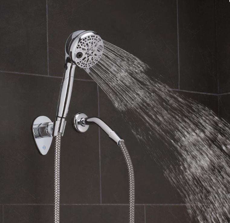 PowerFlow RV Shower Head - 72 Inch Hose - With 5 Function Spray Settings - Chrome