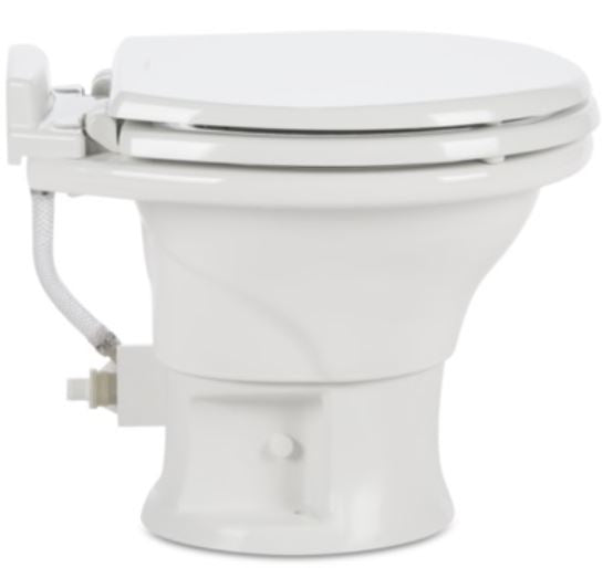 Dometic Ceramic 13-3/4" Low Profile RV Toilet  311 Series Without Hand Sprayer  White Color