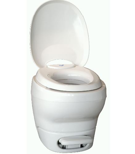 Thetford 31084 White High Profile Bravura RV Toilet Without Water Saver Sprayer