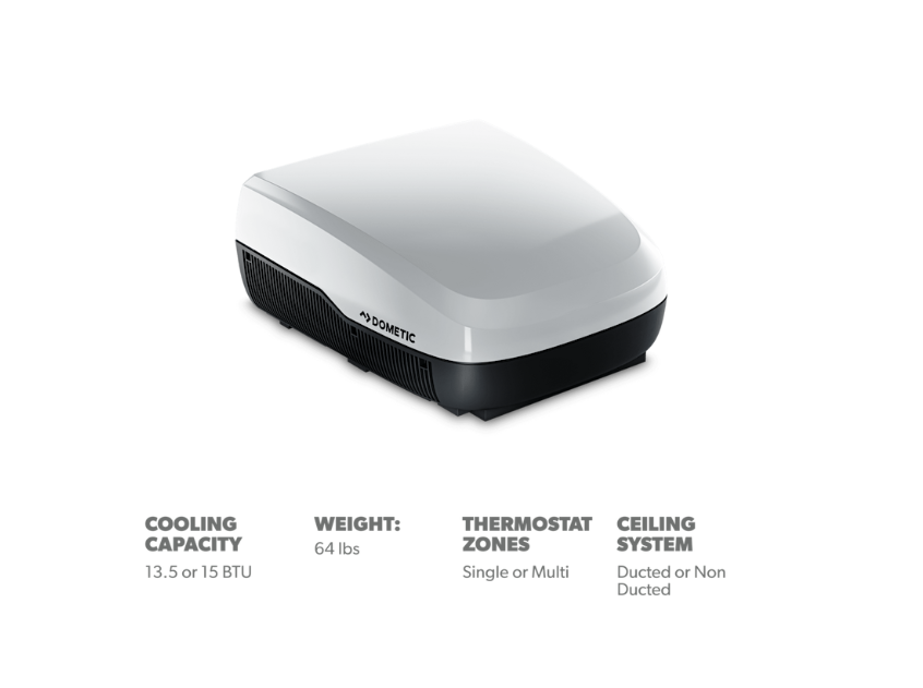 Dometic  FJX3473MWHAS Air Conditioner FreshJet 3 13500 BTU White