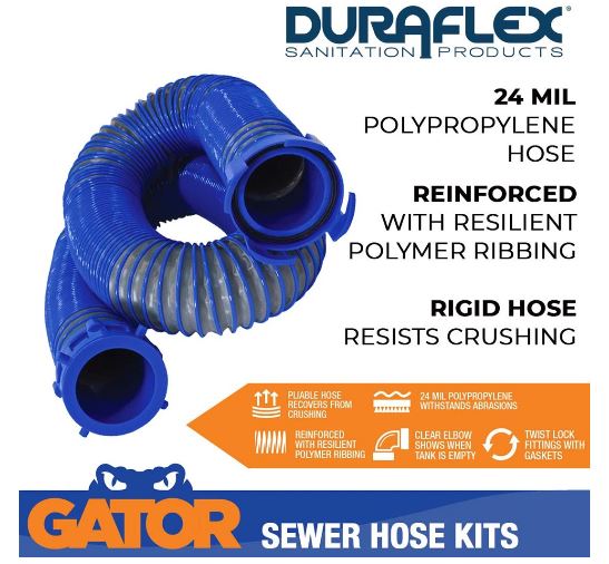 Duraflex 22005 Sewer Hose Gator 15 Foot Extended Length