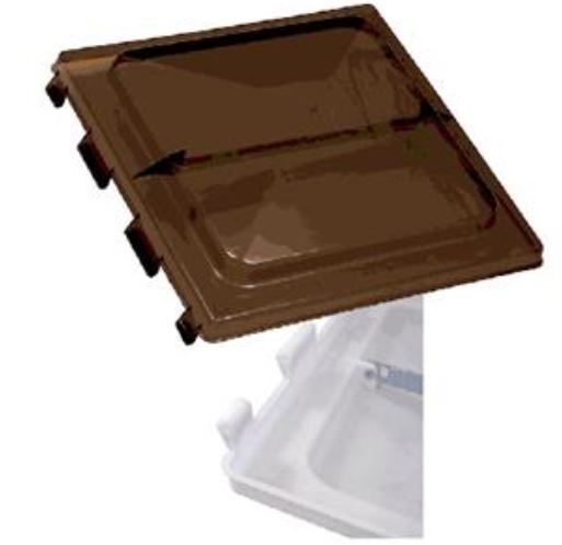 14" x 14" - Smoke - Bagged Packaging Ventmate 63112 Roof Vent Lid - With Pined Hinge