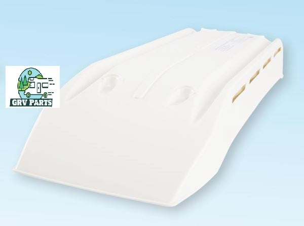 Universal RV Refrigerator Vent Base with Cap White Plastic Replacement