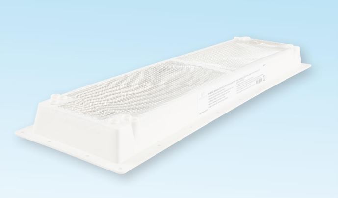 Universal RV Refrigerator Vent Base with Cap White Plastic Replacement