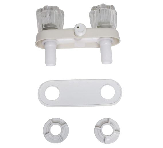 White 4" Shower Valve RV - Mobile - Camper - Marine - White