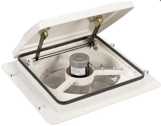 Maxxair White Powered Vent With Thermostat