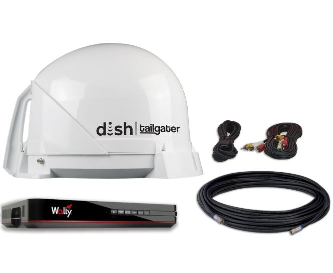 King DT4450 Dish Satellite TV Antenna - Tailgater - RF Remote Control with Wally  Receiver