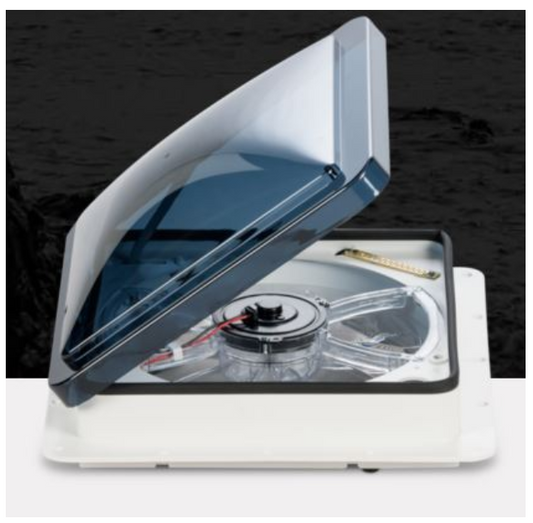 Dometic Fan-tastic-Vent 803350 3-Speed - Reverse With Rain Sensor Powered Lift Roof Vent.