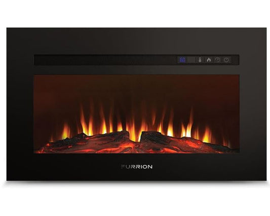 Furrion FF30SW15A-BL RV Trailer Electric Fireplace 30 Inch Wide With IR Remote Control