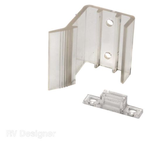 RV Designer H527 Sliding Mirrored Door Latch - Clear