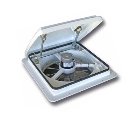 MaxxAir 00-04000K White Powered Vent With Thermostat For Seasonal and Fulltime