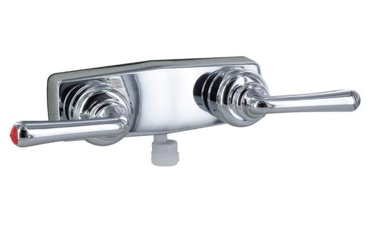 RV Marine Chrome 4" Shower Faucet Teacup Handles Mobile Home