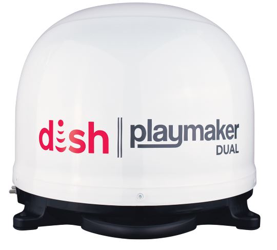 Dish Network Satellite TV Antenna - Playmaker - Portable Antenna - Supports Two Receivers - Bundle with Wally
