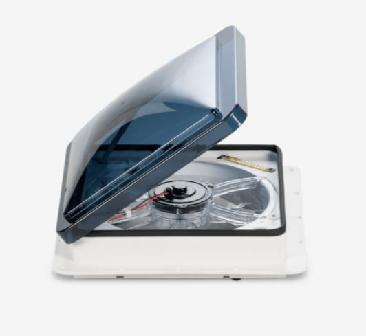 Fan-Tastic Vent RV Roof Vent with Thermostat, Automatic or Manual Variable Speed 12 Volt RV Vent Fan, Automatic Dome Lift and Rain Sensor, Model 7350