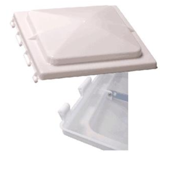 Ventmate 14" x 14" Replacement Roof Vent Cover With Pined Hinge - White