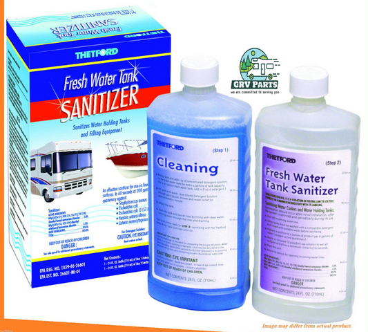 RV Fresh Water Tank Sanitizer Motorhome, Campers Trailer Cleans up to 96 Gallon